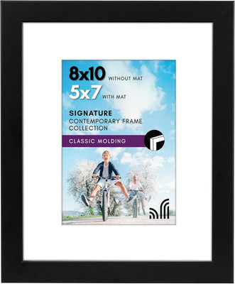 8X10 Picture Frame with Shatter-Resistant Glass - Use as 5X7 Frame with Mat or D