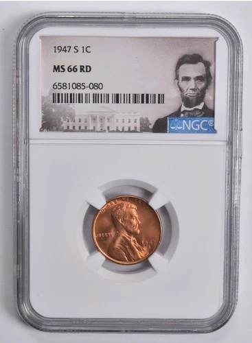 MS66 RD 1947-S Lincoln Wheat Cent NGC Special Lbl *8977