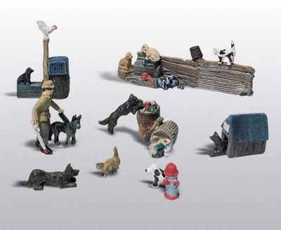 Woodland Scenics HO Scale Dog Pack Micro Figures Woodland Scenics HO Scale Dog Pack Micro Figures