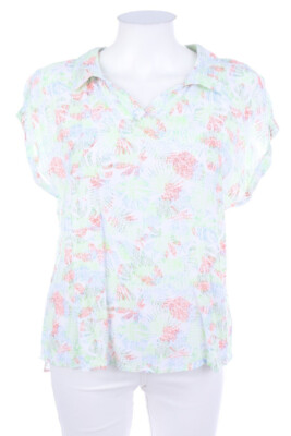 Multiblu Kurzarm-Shirt Tropical Print D 36 Grüntöne