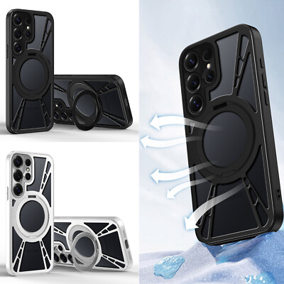 Shockproof Metal Frame Ring Stand Case For Samsung Galaxy S26 S25 Ultra S24 S23