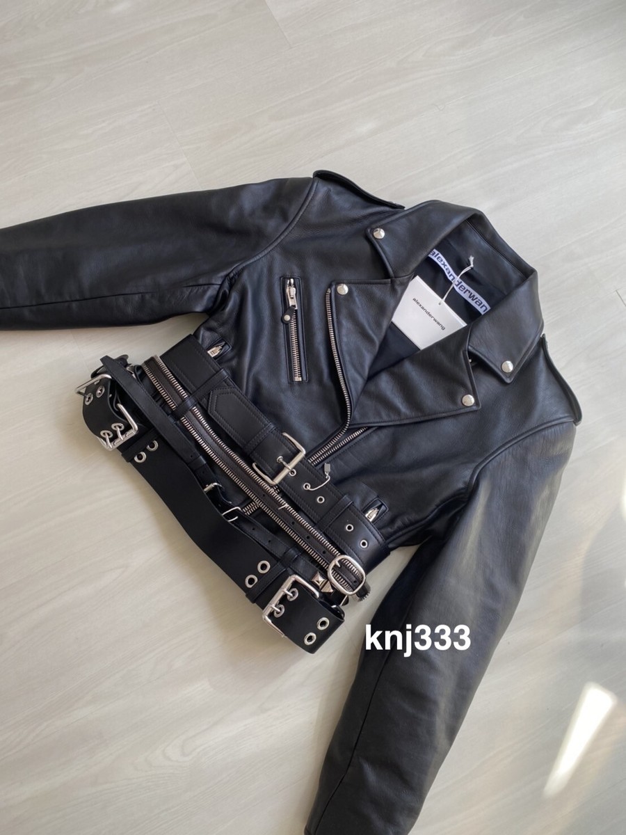 alexander wang leather biker jacket