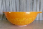 Pyrex Mixing Bowl 4 Quart Orange Sunflower Daisy Cinderella