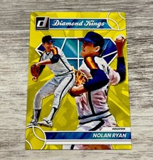2023 Panini Donruss SSP🔥#10 NOLAN RYAN Diamond Kings YELLOW Houston Astros RARE