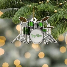 Drum Set Christmas Ornament Personalized Musical Instrument Drum Set Player