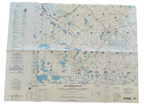 NIMA Military Joint Operations Graphic AIR Map of ZHALPAQTAL, KAZAKHSTAN; RUSSIA