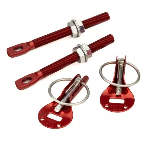 Autopsport Grayston Competition Aluminium Bonnet Pin Kit, Red, Blue, Motorsport - Picture 3 of 8