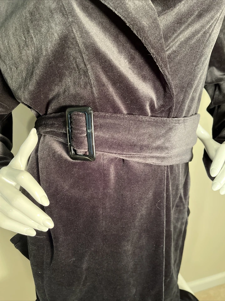 Халат женский Soma Intimates размер XL черный бархат карманы с подкладкой уютный лаунж - Изображение 2 из 4