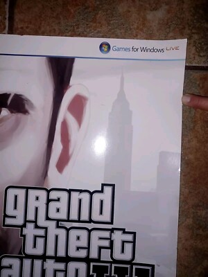Rare Grand Theft Auto IV GTA 4 Promo Poster 21in x 18in Card Stock