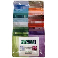Glacier MultiColor Rainbow Benartex Jelly Roll Cotton Fabric 40 Strips 2.5"X44"
