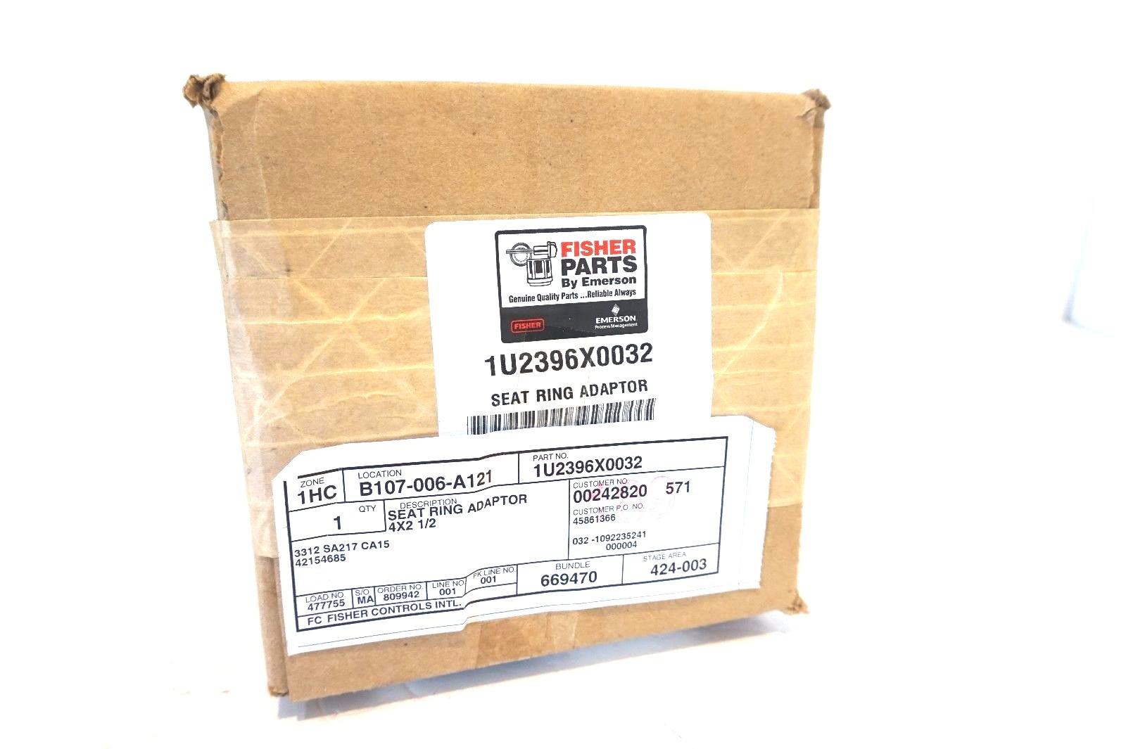 NEW SEALED EMERSON 1U2396X0032 SEAT RING ADAPTER | eBay