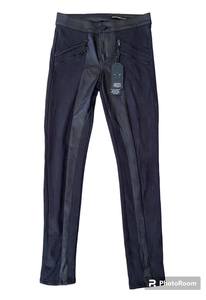 Pantalones de imitación de cuero negros Orchid Moto elásticos talla 26 nuevos con etiquetas jean súper ajustados Foto 2 de 4