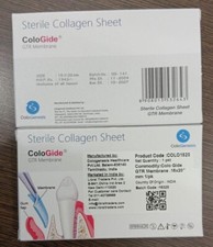 10 Pcs X NEW COLO GIDE STERILE COLLAGEN SHEET GTR MEMBRANE 15 x 20mm 10.2027 FS