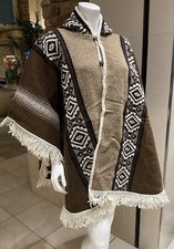 Sheep Wool Poncho, Handmade By Ecuadorian Artisans, The Best Quality Products