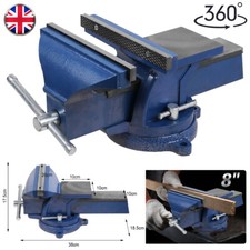 8" Heavy Duty Work Bench Vice Engineer Jaw Swivel Base Workshop Table Vise Clamp