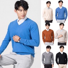 Mens New Cashmere Sweater Warm Tops Winter Outwear Casual Comfort Loose Fashion
