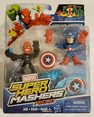 Hasbro Marvel Super Hero Mashers Micro - Captain America Vs Iron Skull 2015 