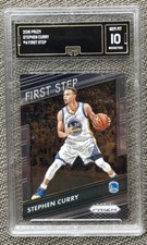 2016-17 Panini Prizm Stephen Curry   FIRST STEP SILVER #4 GMA 10 MINT