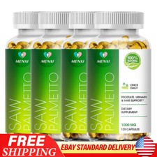 1-4 120pc Saw Palmetto 1000mg-Premium Prostate Health Support Supplement for Men
