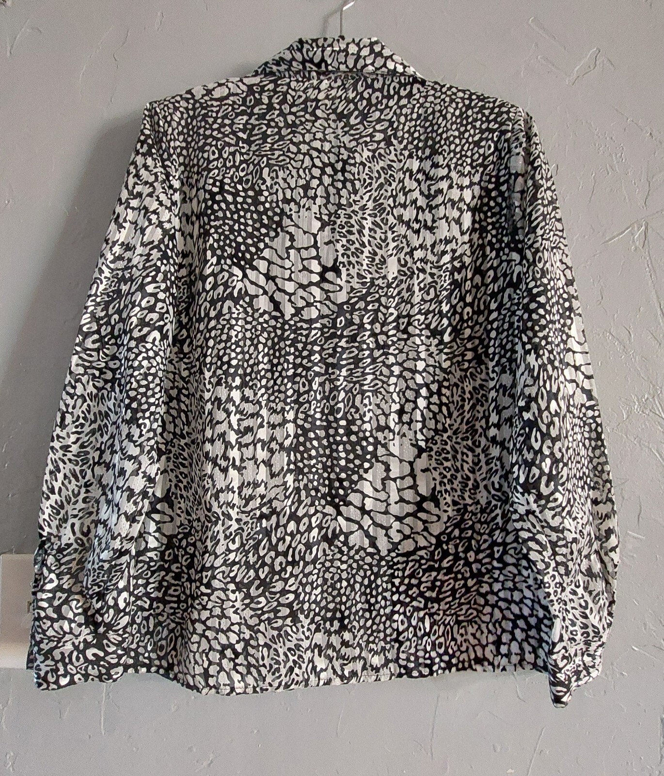 SAINT LAURENT blusa vintage yves st clair top manica lunga donna 8 poliestere 17 5 pollici di A