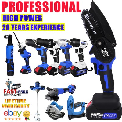 Mini Electric Cordless Chainsaw 4''/6'' Handheld Power Tool + Battery OR Body Only