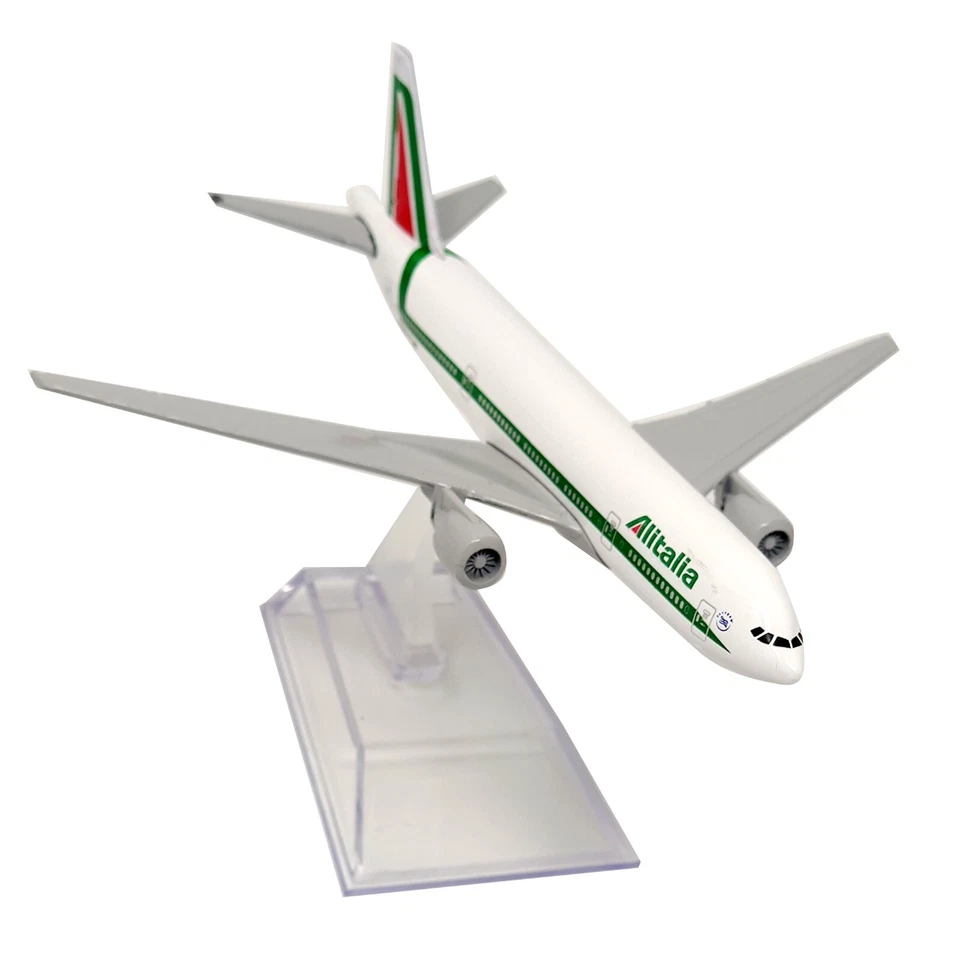 Modellino metallo pressofuso 1:400 aereo Boeing 777 ALITALIA collezione regalo - Immagine 4 di 4
