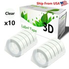 10 Rolls Clear Label Tape for Dymo 3D 9mm Embossing Label Maker 3/8" x 3m