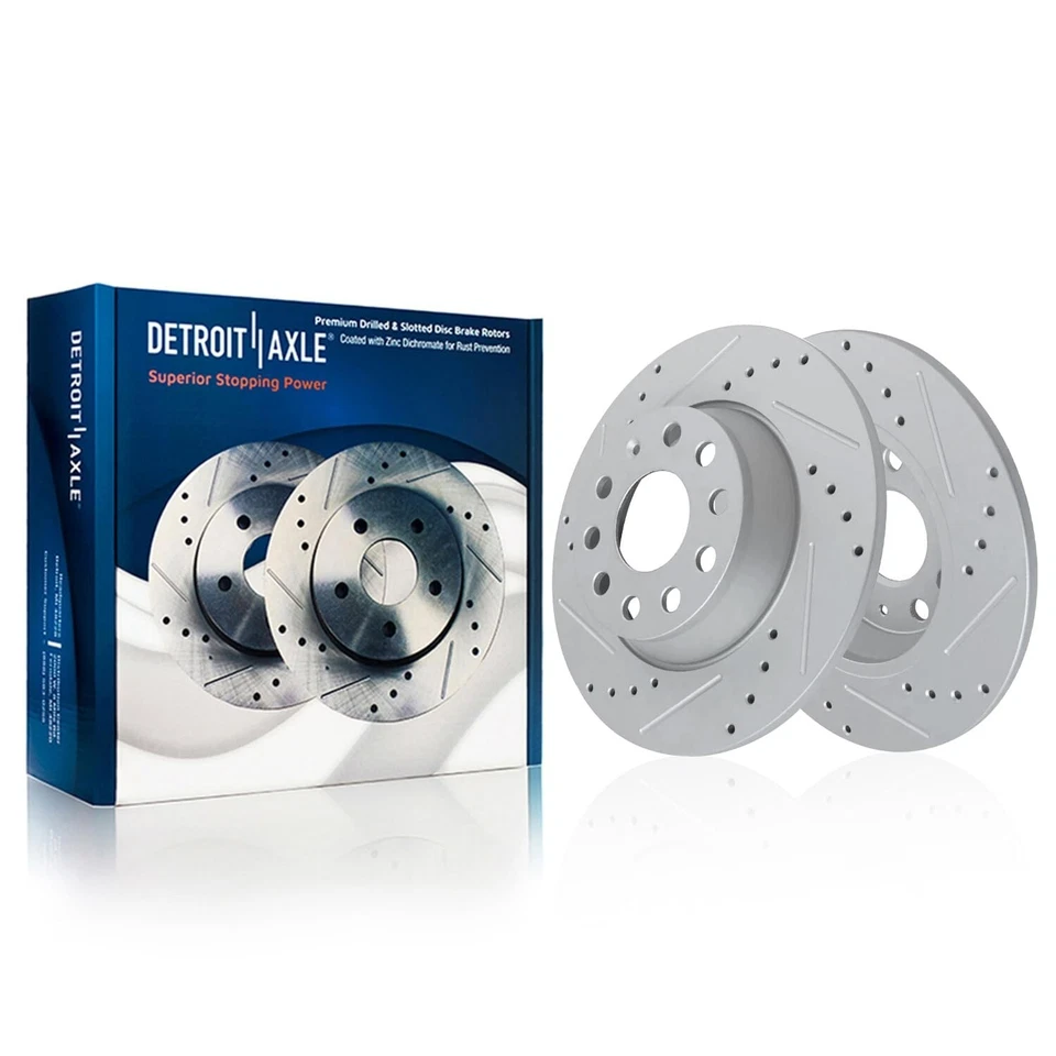 Kit de rotores de freno y pastillas de freno traseros perforados para Audi A3 Quattro VW CC Eos Jetta Foto 3 de 4