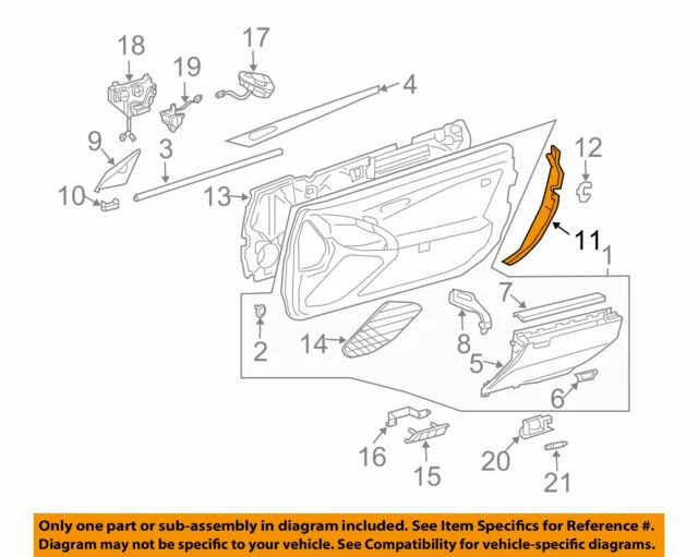 Moldura de borde de puerta izquierda para MERCEDES SL500 SL600 SL55 SL65 AMG 2307280121 OEM NUEVO Foto 4 de 4