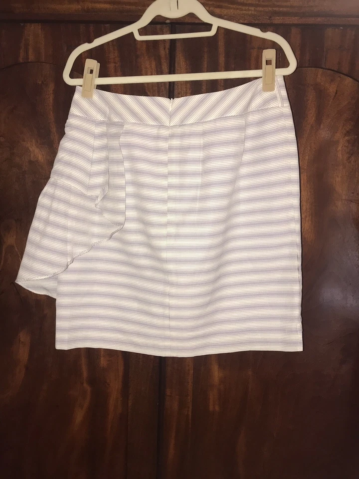 Falda Anthropologie Baraschi rayas moradas 12 Usada en Excelente Condición Foto 2 de 4