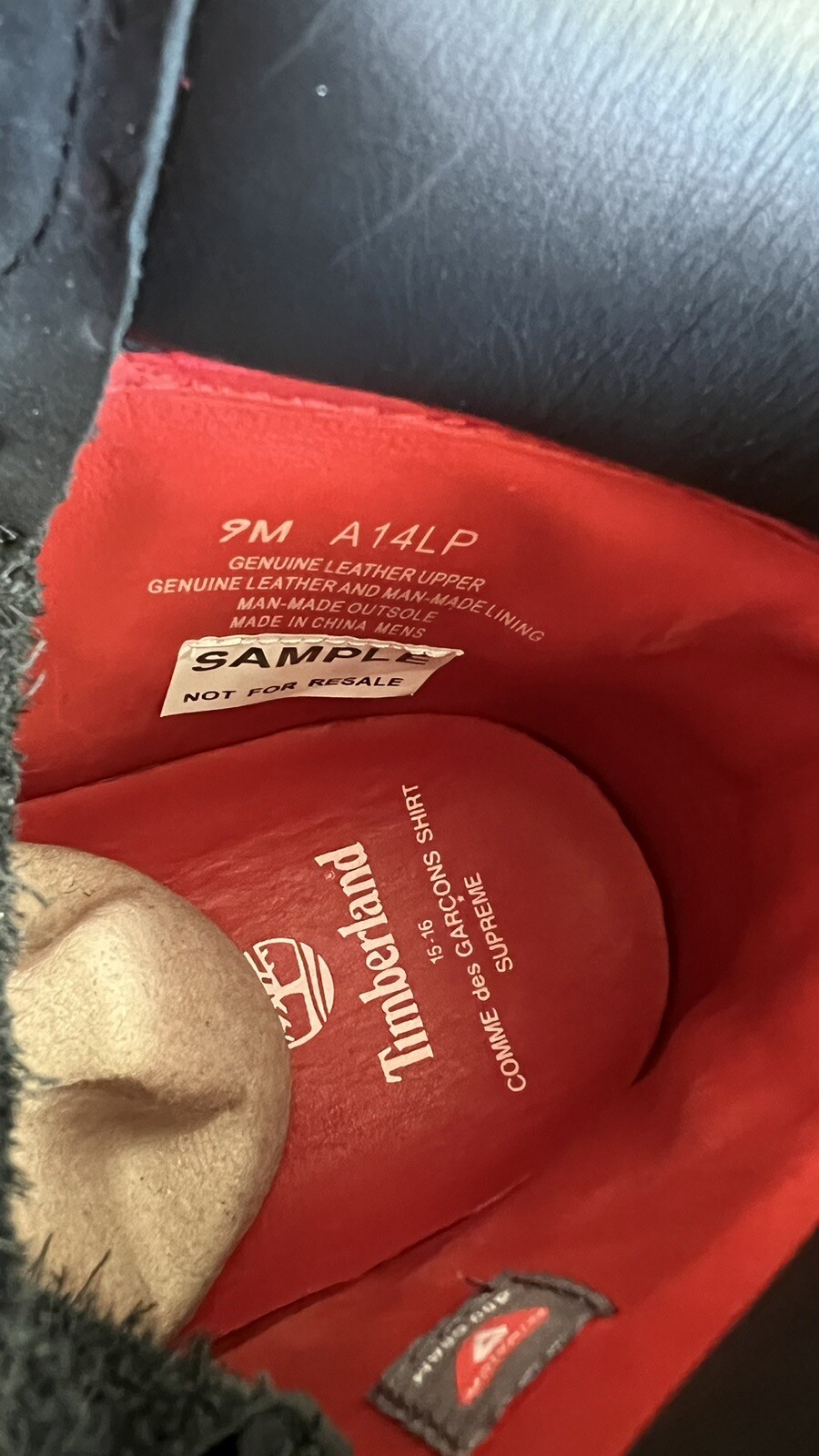 SAMPLE Supreme x Timberland  Boots x COMME Des Garçons  Mens Size 9