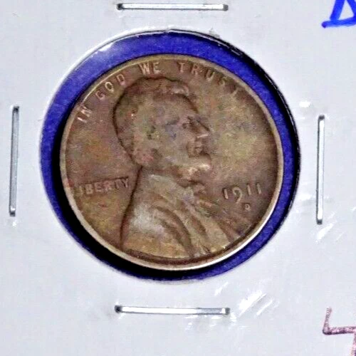 1911-D LINCOLN CENTS (PENNY) - (F) FINE OR BETTER  "U-GRADE"  CIRCULATED #4