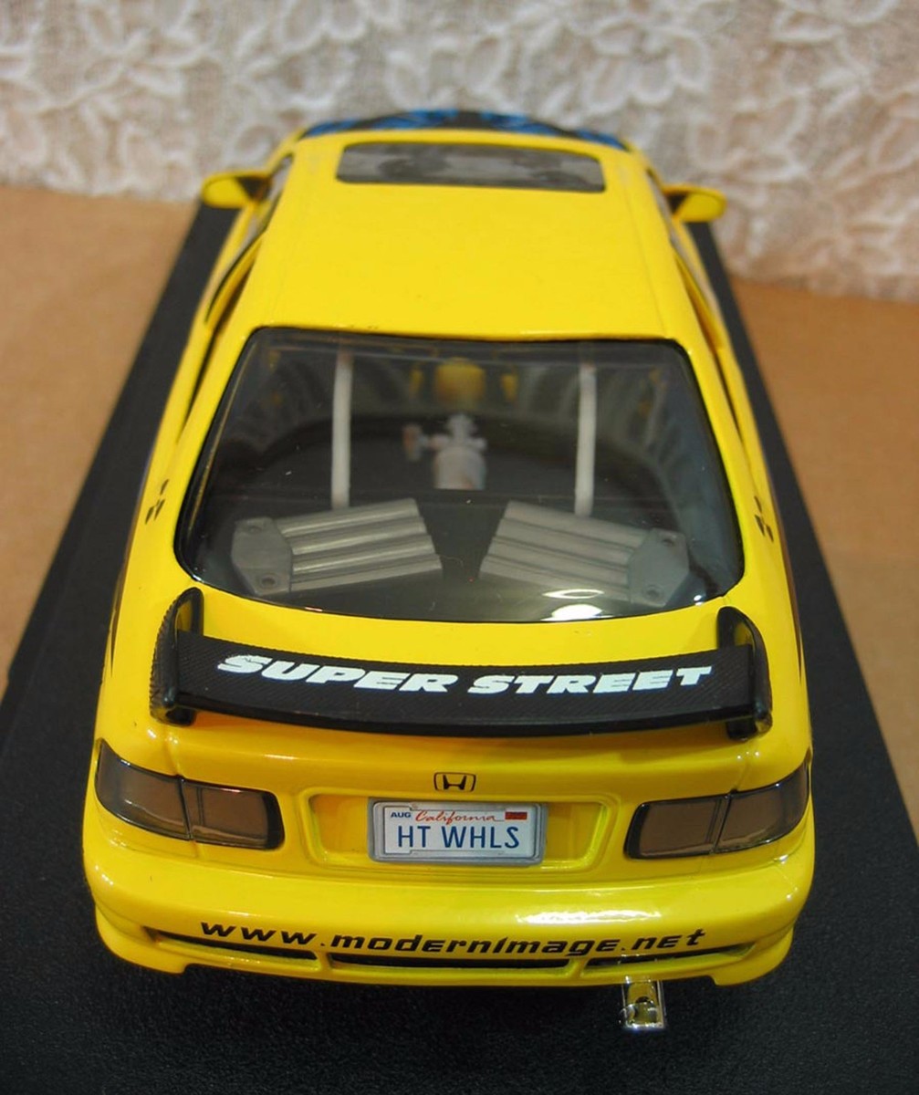 Hot Wheels Honda Civic Exclusive Super Street Edition Yellow