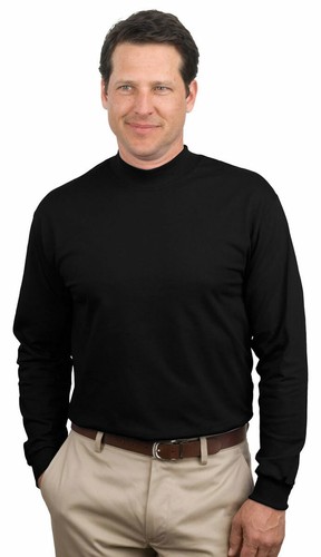 Long Sleeve Mock Turtleneck T-Shirt 4XL 
