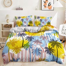 Tropical Palm Tree Bedding Set Gift Duvet Quilt Cover Single Double King Size UK