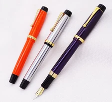 3PCS Jinhao 15 Metal Fountain Pen with Golden Clip Fashion Writing Office Pen