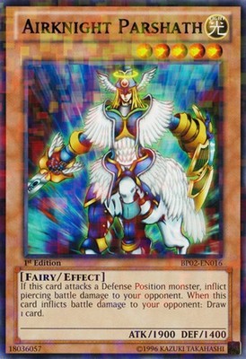Airknight Parshath - BP02-EN016 - Mosaic Rare - 1st Edition - Heavily Played