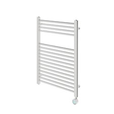 Flomasta Electric Towel Rail Radiator Chrome Flat Bathroom Warmer (H)80x(W)60cm