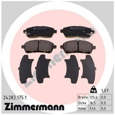 Satz Bremsbeläge Bremsklötze vorne für Mazda 2 DE 23978148