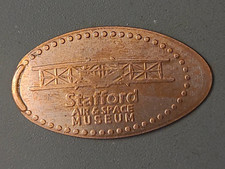Vintage Stafford Air & Space Museum Elongated Pressed Penny - Wright Flyer