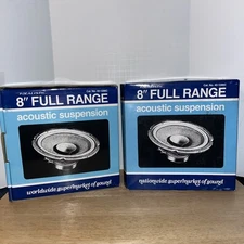 2 NOS Realistic Radio Shack 8" Full Range Speaker #40-1286C Dual Cone