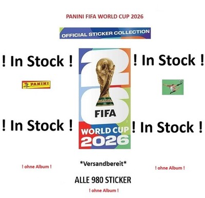 Panini FIFA World Cup 2026 - WM 26 - Komplett Alle 980 Sticker im SET Neu Mint