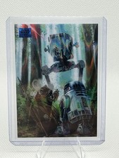 Topps Star Wars Galaxy Wicket and R2-D2 Blue Wave 113/175 #49 