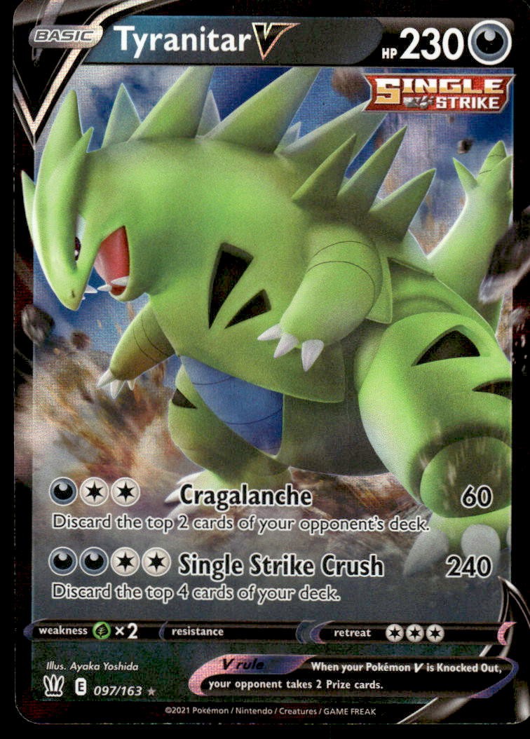 Pokemon TCG Battle Styles #097/163 Tyranitar V NM
