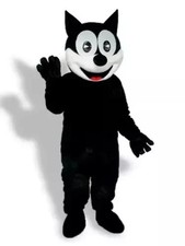 Halloween Black Cat Mascot Costume Adult Party Fancy Dress Cosplay Outfits