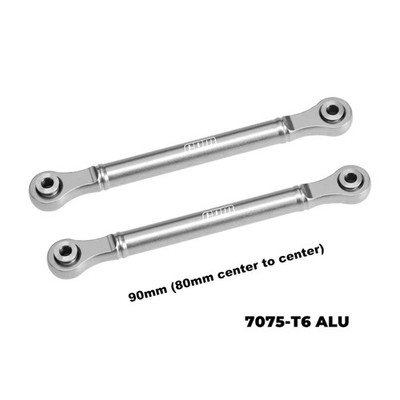 GPM Alum 7075 Alloy Front Camber Links 90mm Silver for Traxxas 1:8 JATO 4X4 VXL