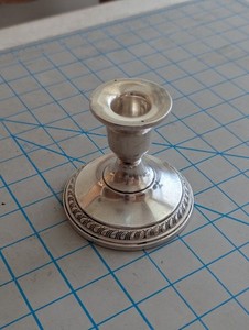 Columbia STERLING Silver Weighted  CANDLE holder, use or scrap , 272 grams