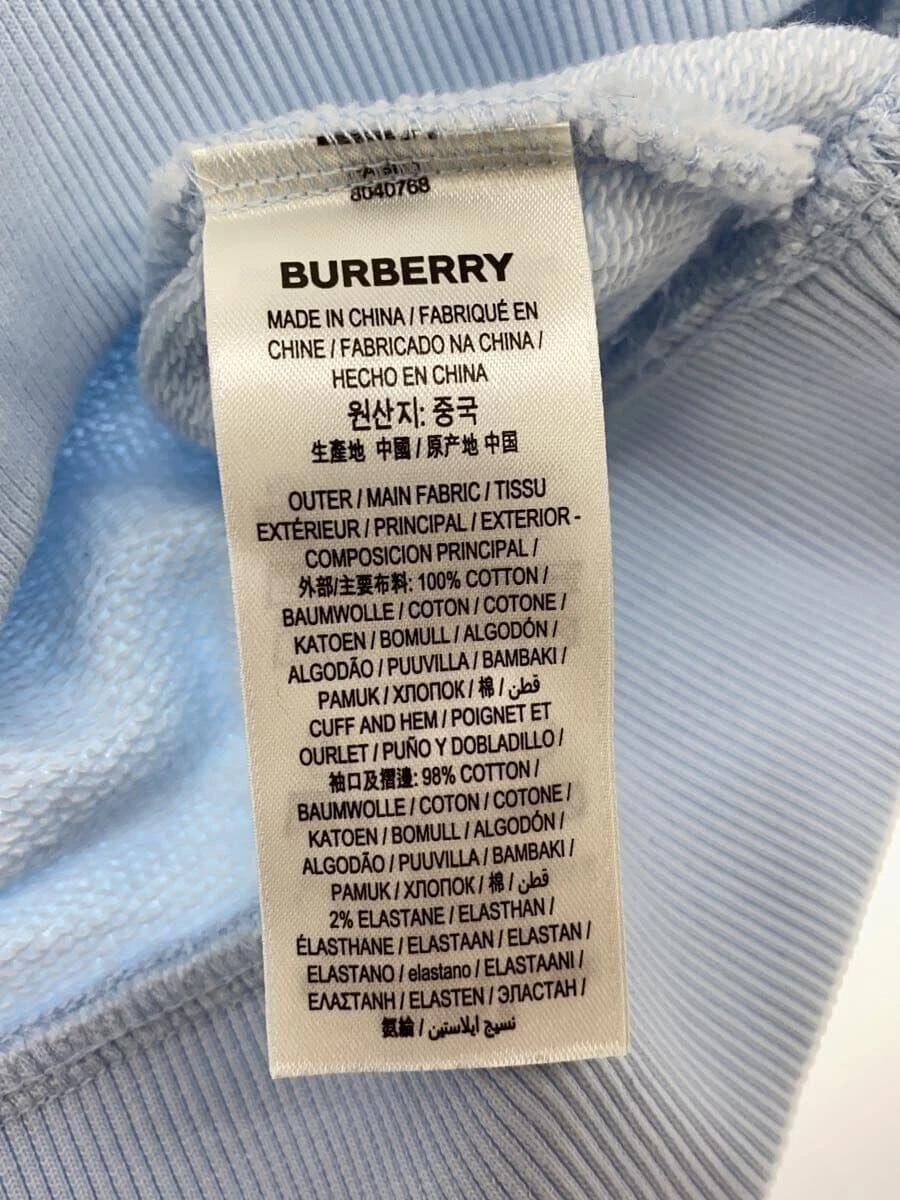 Felpa con cappuccio BURBERRY S cotone blu 8040768 usata