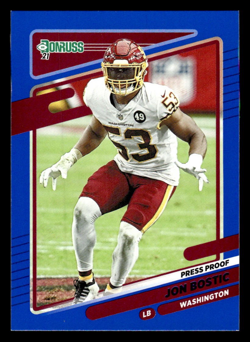 Jon Bostic 2021 Donruss Press Proof Blue #10