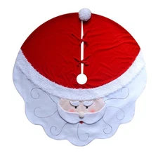 Kurt Adler 52" Santa Head Tree Skirt,Tree Stands & Skirts